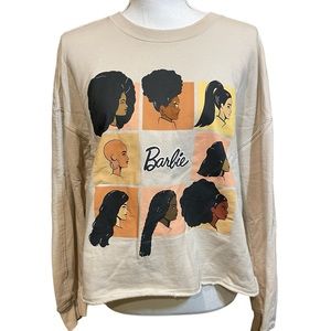 Target Black Barbie Cropped Sweatshirt.  Size L
